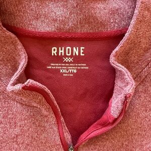Rhone Commuter Quarter Zip Pullover Maroon Dark Red Performance Wear